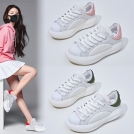 吸膜底真皮女鞋2023秋季新款女士板鞋百搭休闲鞋厚底增高小白鞋女