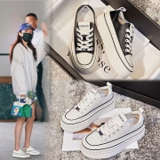 真皮小白鞋女2023秋季新款鞋子女休闲平底鞋厚底百搭女鞋时尚板鞋