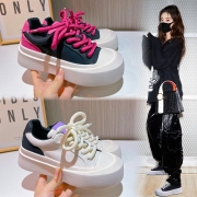真皮小白鞋女2023秋季新款丑萌大头鞋休闲板鞋百搭鞋子女时尚女鞋